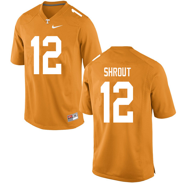 Men #12 JT Shrout Tennessee Volunteers College Football Jerseys Sale-Orange - Click Image to Close